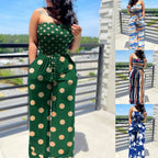 Sleeveless Printed Tube Top Ladies Jumpsuit