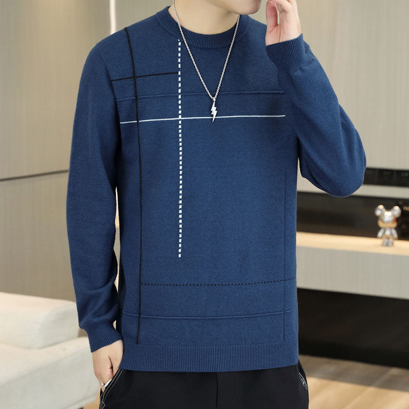 Men's Round-Neck Casual Versatile Sweater Top