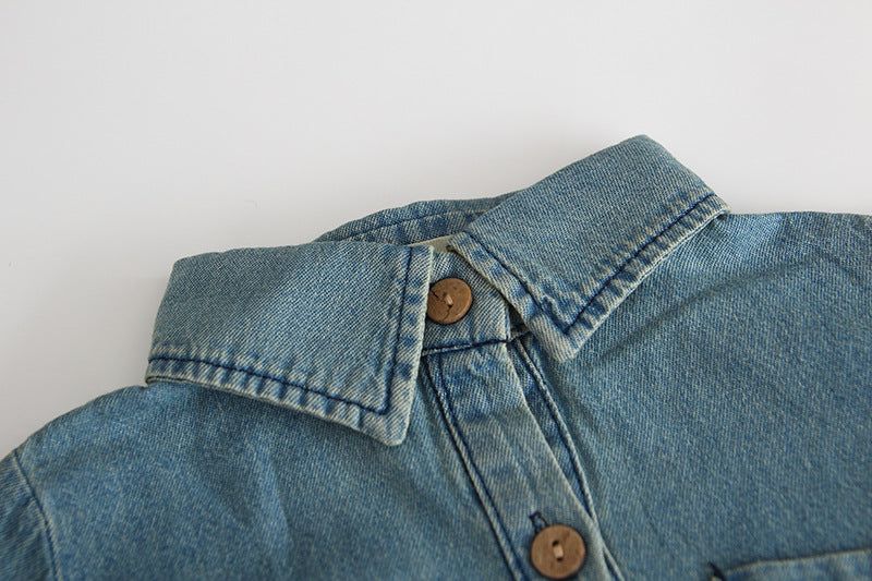 2020 Spring New Baby Soft Denim Bodysuit for Fall