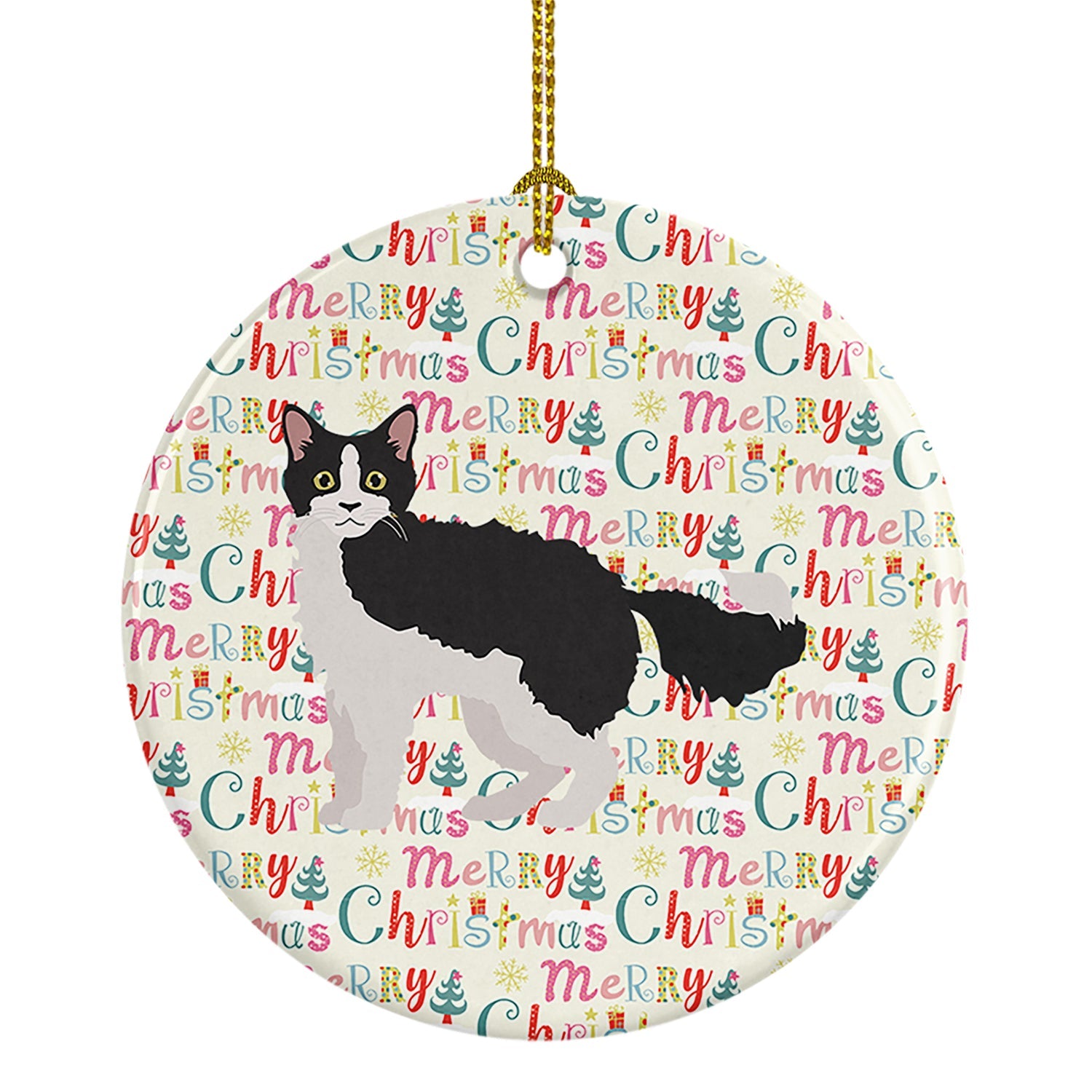 La Perm #1 Cat Christmas Ceramic Ornament