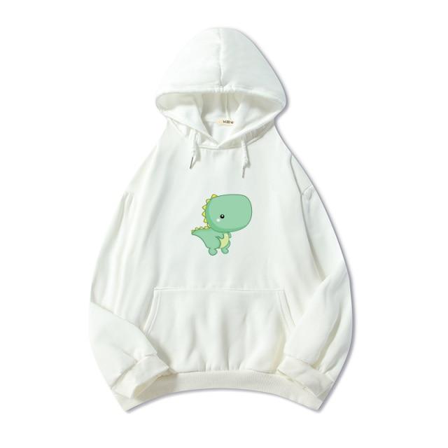 Dinosaur Pattern Casual Loose Men's Hooded Sweater