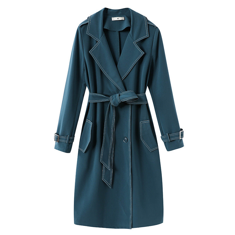 Lace-up Long Sleeve Large Lapel Jacket