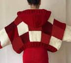Plaid Knitted Coat