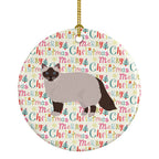 Birman Cat Christmas Ceramic Ornament