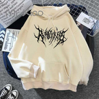 Solid Color Pocket Printed Hoodie | Streetwear