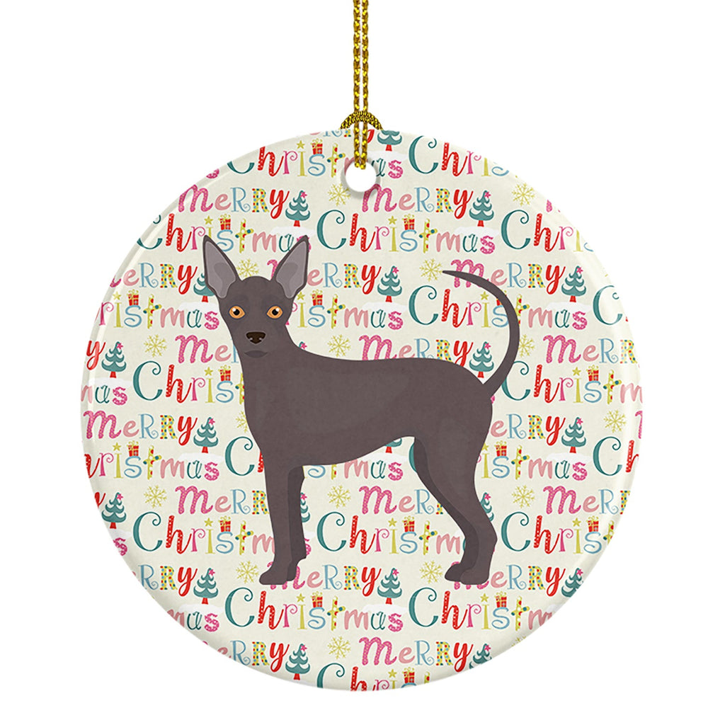 Abyssinian Sand Terrier Merry Christmas Ceramic Ornament