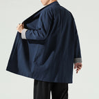 Men's Vintage Loose Kimono Jacket in Black, Blue, Green