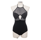 Black Lace One-Piece Swimsuit