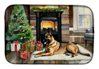 Belgian Malinois Cozy Christmas Dish Drying Mat
