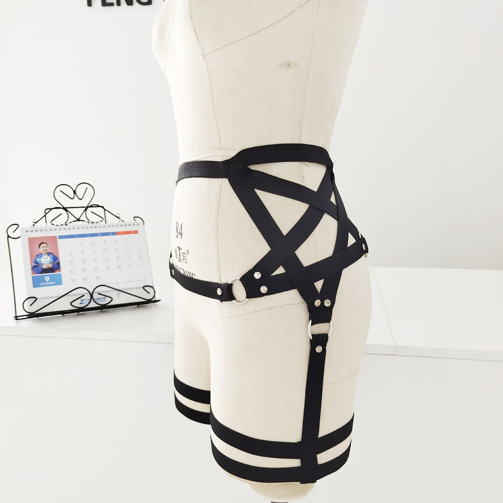Handmade Gothic Punk Star Shaped Garter Belt for Women