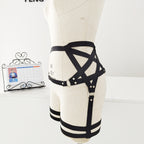 Handmade Gothic Punk Star Shaped Garter Belt for Women