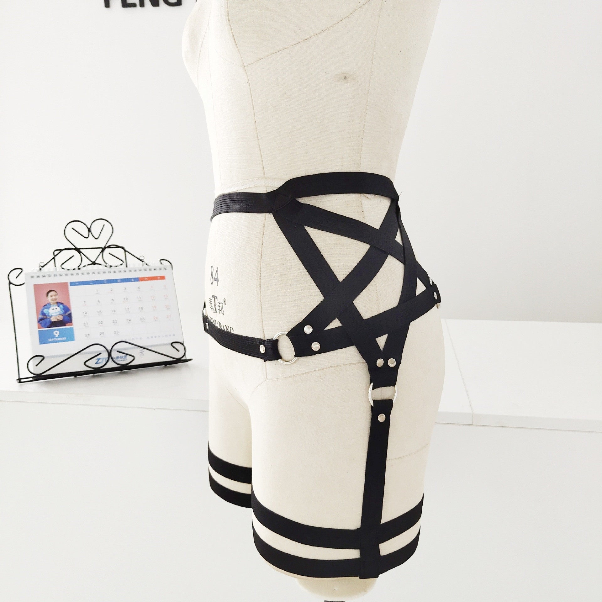 Handmade Gothic Punk Star Shaped Garter Belt for Women