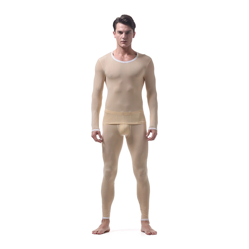 Men's Ice Silk Thermal Underwear Set