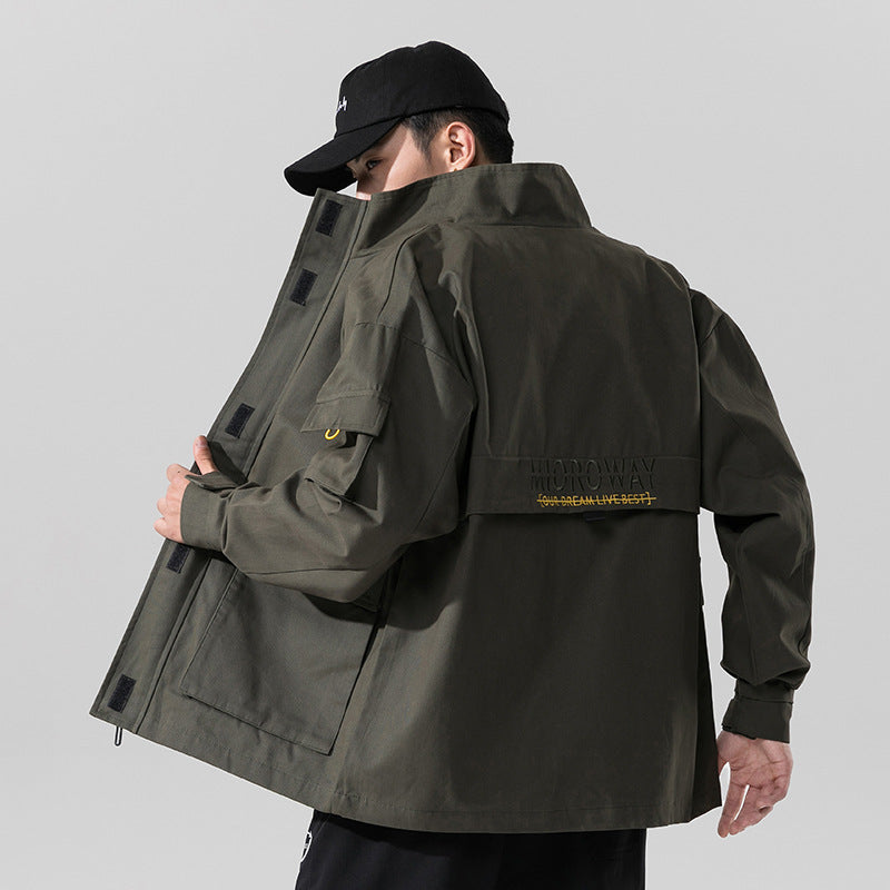 Cotton Lapel Workwear Casual Jacket