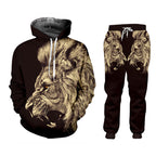 Casual Men's Tracksuit with Hoodie and Printed Pants | Streetwear