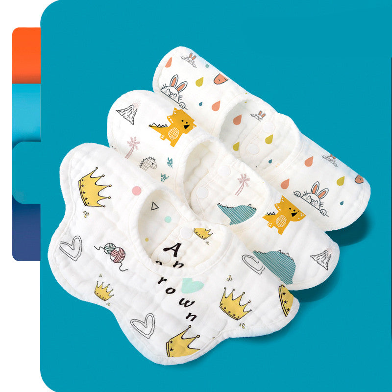 Rotating Flower Waterproof Baby Bibs and Feeding Scarf