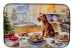 Lakeland Terrier Christmas Cookies Dish Drying Mat
