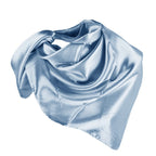 Women's Fashion Solid Satin Square Scarf and Headband