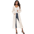 Women's Long Cardigan Sweater with Large Pockets