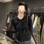Slim Stretch Knitted Hooded Sweater for Women