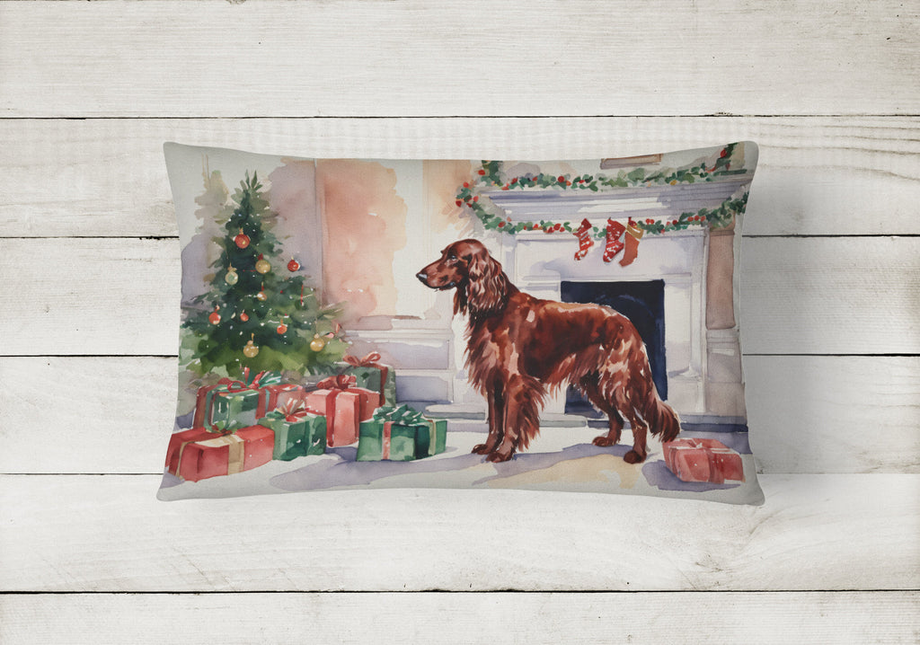 Irish Setter Christmas Throw Pillow