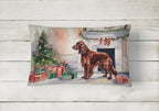 Irish Setter Christmas Throw Pillow