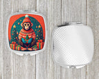 Monkey Christmas Compact Mirror