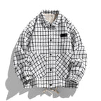 Punk Style Single Breasted Plaid Jacket for Men