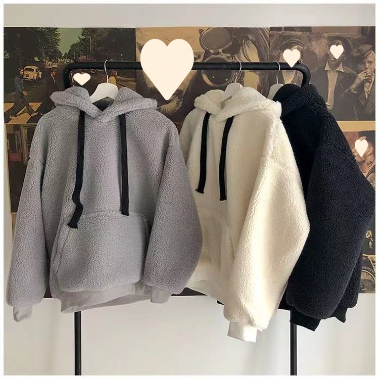 Women's Lambswool Hooded Sweatshirt | Streetwear