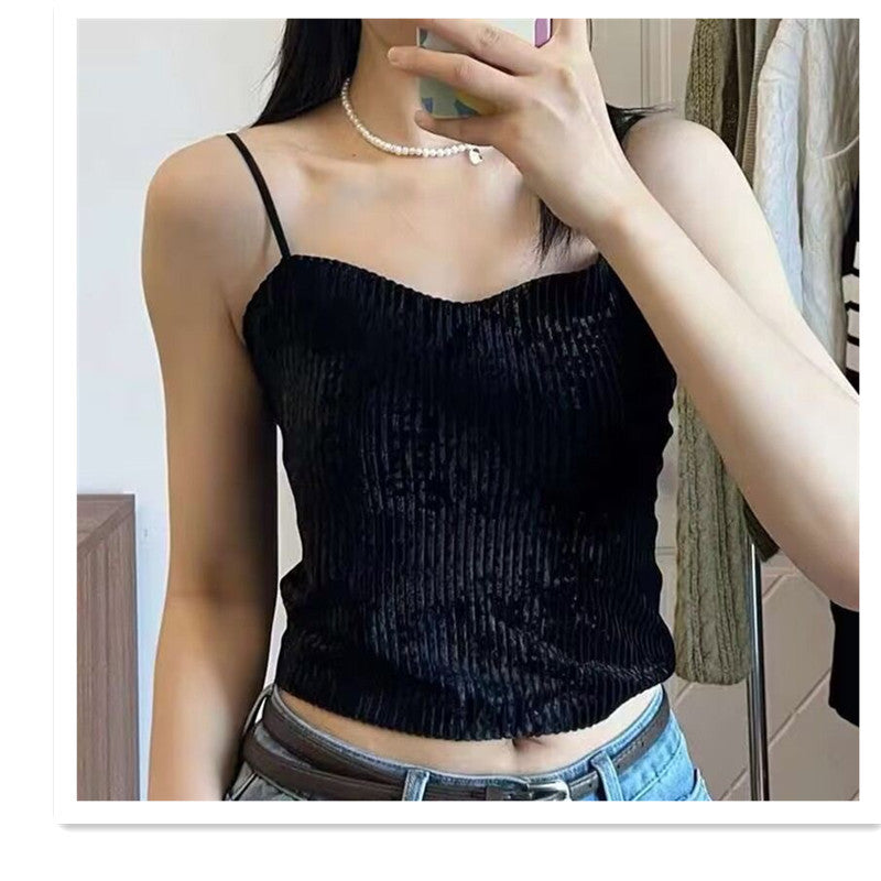 Velvet Padded Camisole Bralette