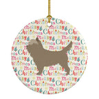 Cairn Terrier Merry Christmas Ceramic Ornament