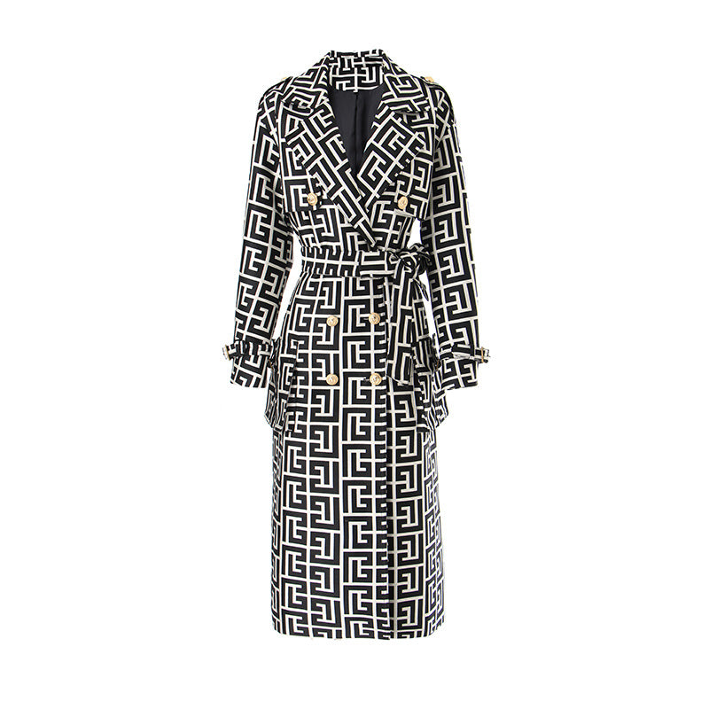 Heavy Industry Coat with Loose Design and Lace-up