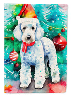 Bedlington Terrier Christmas Garden Flag