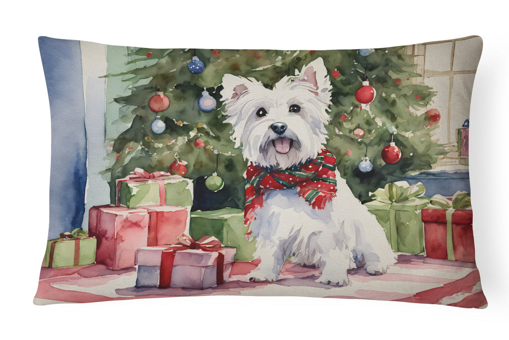 Westie Christmas Throw Pillow