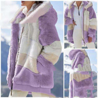 Vibrant Multicolor Patchwork Hooded Crop Jacket