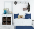English Foxhound Christmas Flowers Throw Pillow