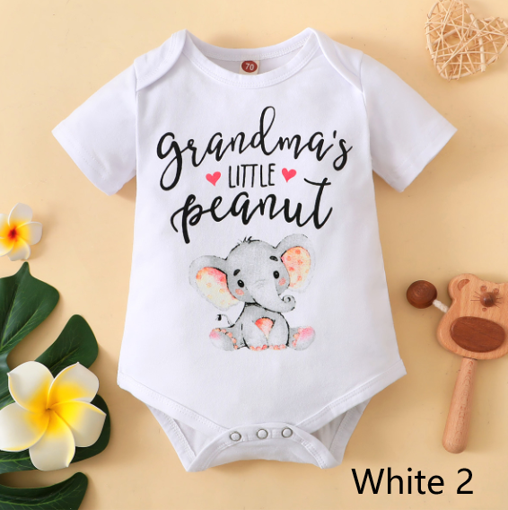 "Round Neck Short Sleeve Baby Bodysuit - Pack My Diapers"