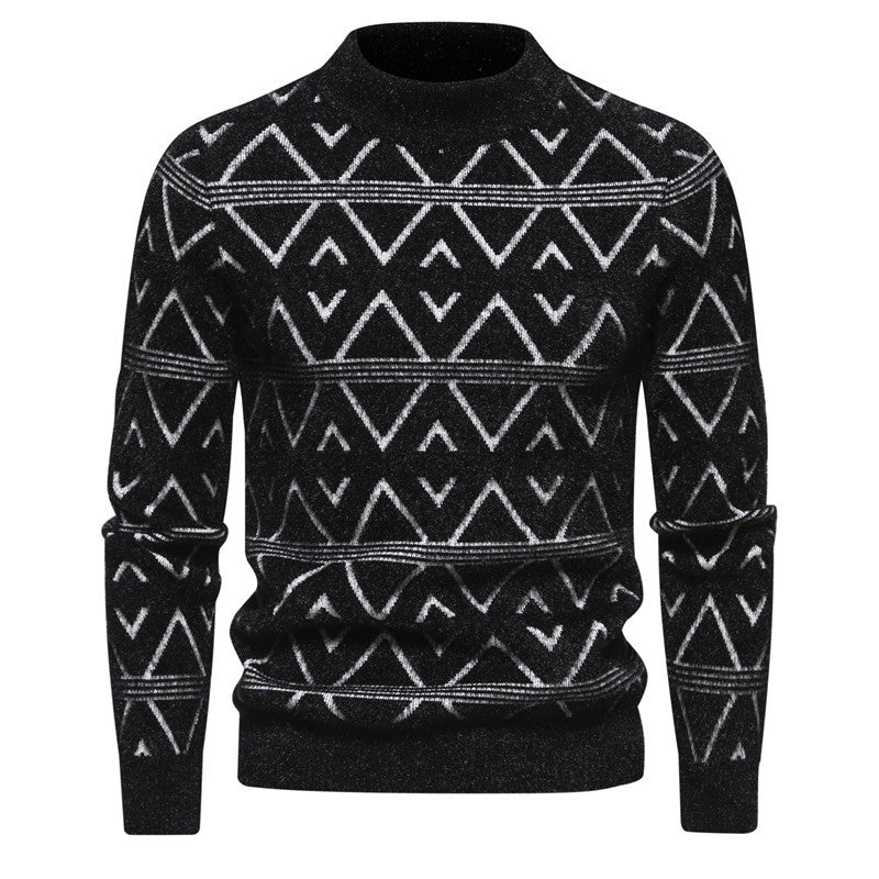Men's Thick Round Neck Pullover Sweater | Streetwear