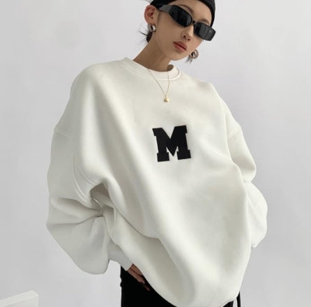 Casual Women's Loose Round Neck Pullover Sweater | Streetwear