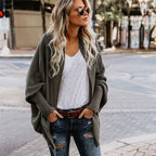 Women's Large Size Knitted Cardigan - European Style