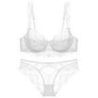 Women's Ultra-Thin Lace Bra Set for Large Breasts