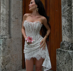 Lace See-through Tube Top Dress