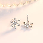 Silver Snowflake Earrings for Christmas