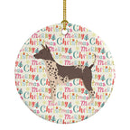 American Hairless Terrier Merry Christmas Ceramic Ornament
