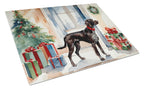 German Shorthaired Pointer Cozy Christmas Glass Cutting Board