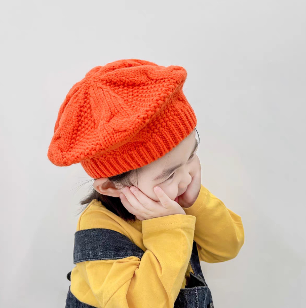 Japanese Wool Knit Hat for Women - Autumn & Winter | Embroidered Cap