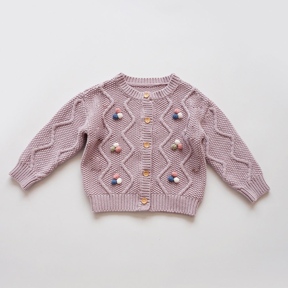 Hand-Crochet Knit Cardigan for Children