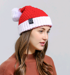 Winter Santa Knitted Hat - Creative Gift Beanie | Embroidered Cap