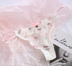 Translucent Strawberry Cherry Low Waist Women's Panties