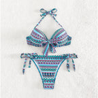 2023 Women's High-Waist Bikini with Neck Tie